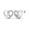 Thumbnail Image 0 of 1/10 CT. T.W. Diamond Loop Heart Stud Earrings in 14K White Gold