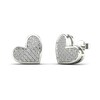1/6 CT. T.W. Diamond Heart Stud Earrings in 14K White Gold