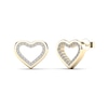 1/8 CT. T.W. Diamond Heart Stud Earrings in 14K Gold