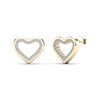 Thumbnail Image 0 of 1/8 CT. T.W. Diamond Heart Stud Earrings in 14K Gold