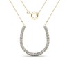 Thumbnail Image 1 of 1/10 CT. T.W. Diamond Horse Shoe Necklace in 14K Gold