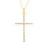 Thumbnail Image 1 of 1/4 CT. T.W. Diamond Cross Pendant in 14K Gold