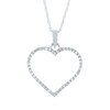 Thumbnail Image 1 of 1/8 CT. T.W. Diamond Heart Pendant in 14K White Gold