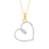 Thumbnail Image 1 of 1/5 CT. T.W. Diamond Tilted Heart Pendant in 14K Gold