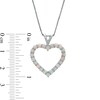 Thumbnail Image 2 of Lab-Created Opal Heart Outline Pendant in Sterling Silver