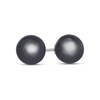 Thumbnail Image 0 of 9.0-9.5mm Black Cultured Tahitian Pearl Stud Earrings in 14K White Gold