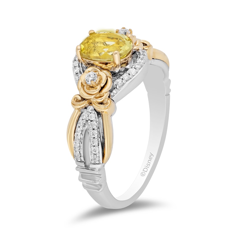 Main Image 2 of Collector's Edition Enchanted Disney Beauty and the Beast 30th Anniversary Quartz and Diamond Ring in Sterling Silver