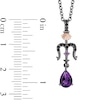 Thumbnail Image 3 of Enchanted Disney Villains Ursula Amethyst and 1/10 CT. T.W. Black Diamond Pendant in Sterling Silver - 19"