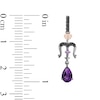Thumbnail Image 3 of Enchanted Disney Villains Ursula Amethyst and 1/6 CT. T.W. Black Diamond Drop Earrings in Sterling Silver