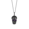 Thumbnail Image 1 of Enchanted Disney Villains Dr. Facilier Amethyst and 1/10 CT. T.W. Black Diamond Pendant in Sterling Silver