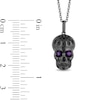 Thumbnail Image 2 of Enchanted Disney Villains Dr. Facilier Amethyst and 1/10 CT. T.W. Black Diamond Pendant in Sterling Silver