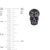 Thumbnail Image 3 of Enchanted Disney Villains Dr. Facilier Amethyst and 1/8 CT. T.W. Diamond Skull Stud Earrings in Sterling Silver