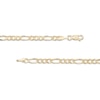 Thumbnail Image 3 of 4.0mm Concave Figaro Chain Necklace in Solid 14K Gold - 24"