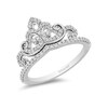 Thumbnail Image 1 of Enchanted Disney Majestic Princess 1/4 CT. T.W. Diamond Crown Ring in Sterling Silver - Size 7