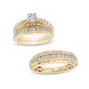 Thumbnail Image 0 of 1/2 CT. T.W. Composite Diamond Wedding Ensemble in 10K Two-Tone Gold - Size 7 and 10.5