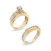 Thumbnail Image 4 of 1/2 CT. T.W. Composite Diamond Wedding Ensemble in 10K Two-Tone Gold - Size 7 and 10.5