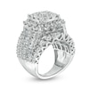 Thumbnail Image 2 of 8 CT. T.W. Diamond Double Frame Multi-Row Engagement Ring in 14K White Gold