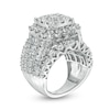 Thumbnail Image 3 of 8 CT. T.W. Diamond Double Frame Multi-Row Engagement Ring in 14K White Gold