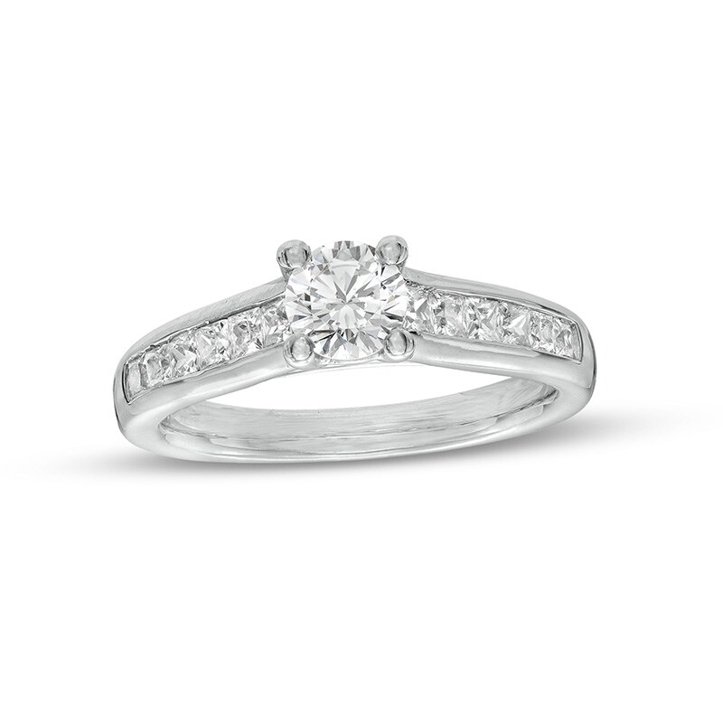 1 CT. T.W. Diamond Engagement Ring in 14K White Gold (I/I2)