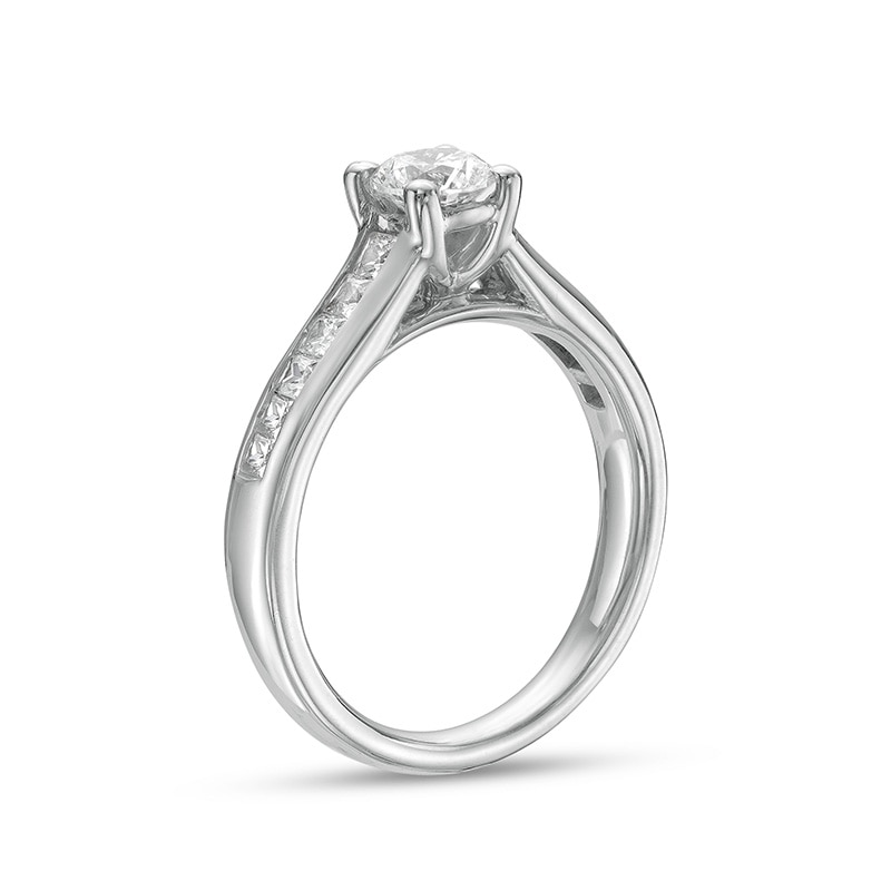 1 CT. T.W. Diamond Engagement Ring in 14K White Gold (I/I2)