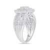 Thumbnail Image 2 of 1-1/2 CT. T.W. Composite Diamond Cushion Frame Multi-Row Engagement Ring in 10K White Gold
