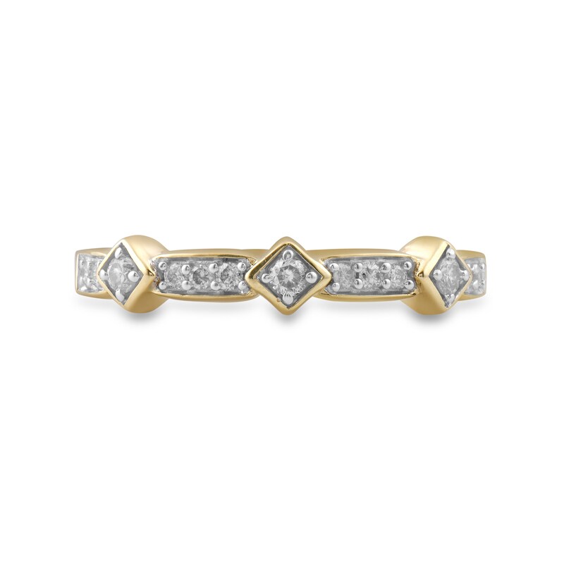 Main Image 3 of 1/5 CT. T.W. Diamond Art Deco Band in 10K Gold
