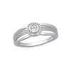 Thumbnail Image 1 of Diamond Accent Frame Split Shank Ring in Sterling Silver