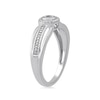 Thumbnail Image 2 of Diamond Accent Frame Split Shank Ring in Sterling Silver