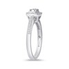 Thumbnail Image 2 of 1/6 CT. T.W. Diamond and Amethyst Square Frame Engagement Ring in Sterling Silver
