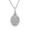 Thumbnail Image 1 of 1/4 CT. T.W. Composite Diamond Starburst Pendant in 14K White Gold