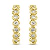 Thumbnail Image 2 of 1 CT. T.W. Diamond Hoop Earrings in 10K Gold
