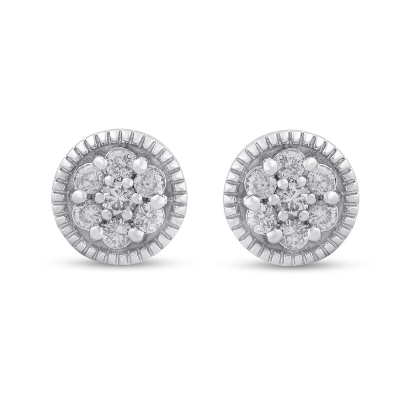 1/4 CT. T.W. Composite Diamond Stud Earrings in 10K White Gold