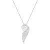 Thumbnail Image 1 of 1/10 CT. T.W. Diamond Wing Pendant in Sterling Silver