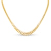 Thumbnail Image 1 of Graduated Cuban Curb Chain Necklace in 10K Gold - 18"