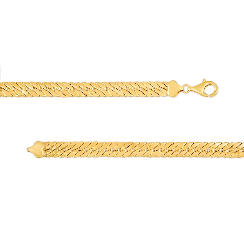 Main Image 3 of Graduated Cuban Curb Chain Necklace in 10K Gold - 18"