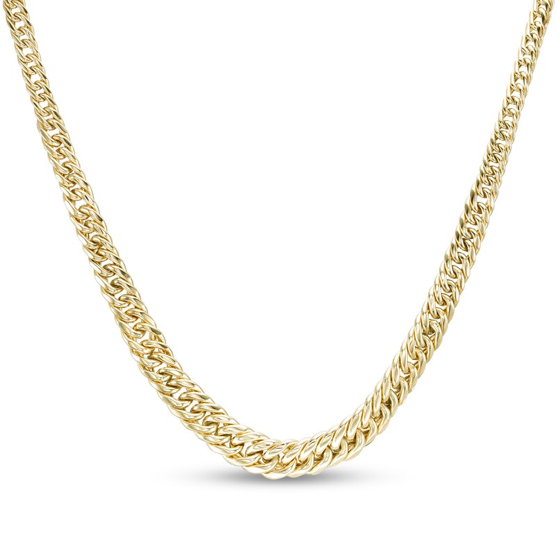 Main Image 1 of Graduated Cuban Curb Chain Necklace in 10K Gold - 18"