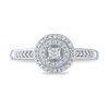 Thumbnail Image 1 of 1/5 CT. T.W. Diamond Double Frame Promise Ring in Sterling Silver