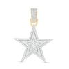 Thumbnail Image 0 of Men's 1/3 CT. T.W. Composite Diamond Triple Frame Star Necklace Charm in 10K Gold