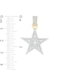 Thumbnail Image 1 of Men's 1/3 CT. T.W. Composite Diamond Triple Frame Star Necklace Charm in 10K Gold