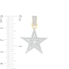 Thumbnail Image 2 of Men's 1/3 CT. T.W. Composite Diamond Triple Frame Star Necklace Charm in 10K Gold