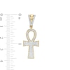 Thumbnail Image 1 of Men's 1/3 CT. T.W. Diamond Ankh Cross Necklace Charm in 10K Gold