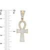 Thumbnail Image 2 of Men's 1/3 CT. T.W. Diamond Ankh Cross Necklace Charm in 10K Gold