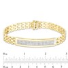 Thumbnail Image 3 of Men's 1 CT. T.W. Diamond Triple Row ID Bracelet in Sterling Silver with 14K Gold Plate - 8.5"