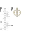 Thumbnail Image 3 of Men's 1/6 CT. T.W. Diamond Anchor Stud Earrings in 10K Gold