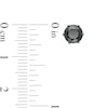 Thumbnail Image 3 of Men's 6.0mm Black Spinel Solitaire Stud and Huggie Hoop Earrings Set in Stainless Steel and Black Ion-Plate