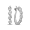 Thumbnail Image 0 of 1/6 CT. T.W. Diamond Cascading Hoop Earrings in Sterling Silver