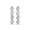 Thumbnail Image 1 of 1/6 CT. T.W. Diamond Cascading Hoop Earrings in Sterling Silver