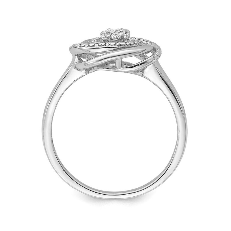Main Image 3 of 1/15 CT. T.W. Composite Diamond Swirl Ring in Sterling Silver