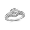 Thumbnail Image 1 of 1/4 CT. T.W. Composite Diamond Frame Ring in Sterling Silver