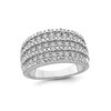 Thumbnail Image 1 of 1/2 CT. T.W. Diamond Multi-Row Ring in Sterling Silver